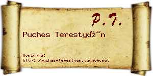 Puches Terestyén névjegykártya